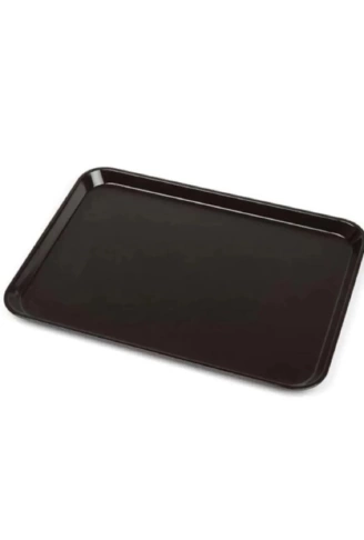 10 Adet Siyaidi Boy Plastik Servis Tepsisi  Kırılmaz Lokanta Büfe Fast Food Kullanım (44x32 Cm)
