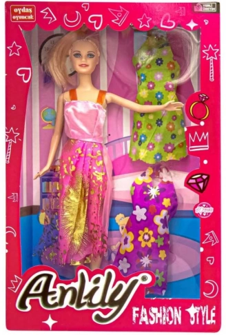 Anlily Yedek Elbiseli Bebek Seti  02252