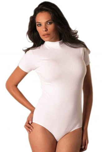 BALIKÇI YAKA KISA KOLLU BODY 4056