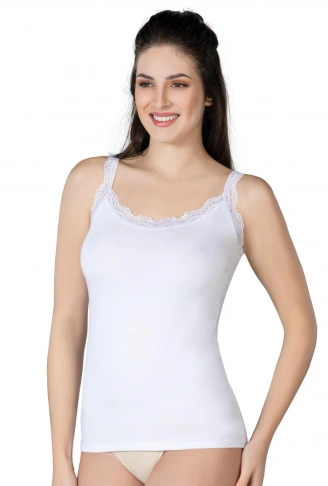 BEYAZ MI Emay 1411 Modal Cotton Dantelli Atlet