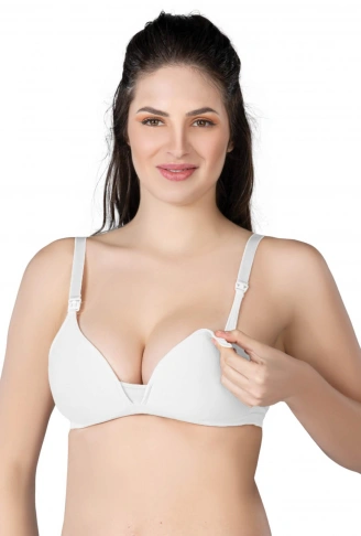 BEYAZ MI Emay 1422 Modal Cotton Kaplı Emzirme Sütyen