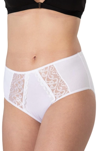 BEYAZ MI Emay 1445 Modal Cotton Yüksekbel Dantelli Külot