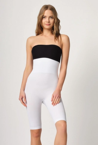 BEYAZ MI Emay 2044 Yüksek Bel Double Uzun Paçalı Korse