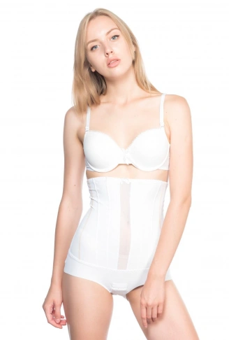 BEYAZ MI Emay 2886 Yüksek Bel Tül Slip Lazer Korse