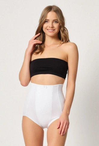 BEYAZ MI Emay 2920 Yüksek Bel Karın Desteklı Slip Lazer Korse
