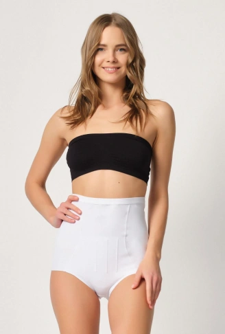 BEYAZ MI Emay 2931 Karın Balen Destekli Slip Lazer Korse