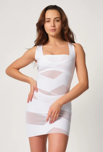 BEYAZ MI Emay 2934 Toparlayıcı Elbise Lazer Korse