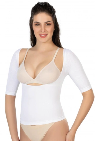 BEYAZ MI Emay 5014 Göğsü Açık Yarım Kollu Korse