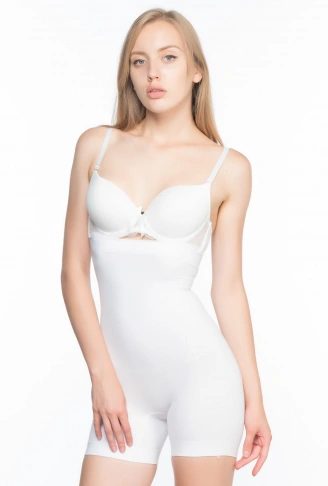 BEYAZ MI Emay 7026  Yüksek Bel Paçalı Korse