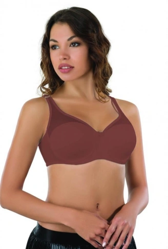 BORDO MI Emay 167D Pedli Tül Toparlayıcı Sütyen