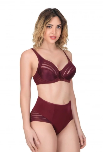 BORDO MI Emay 177 C Toparlayıcı Sütyen Takım