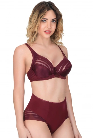 BORDO MI Emay 177 D Toparlayıcı Sütyen Takım