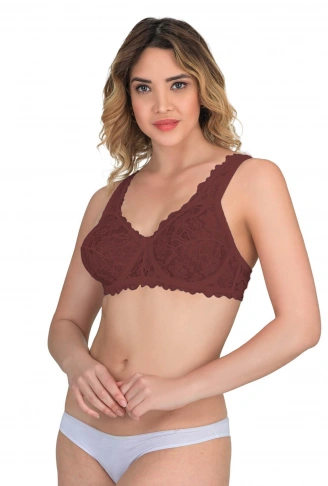 BORDO MI Emay 178 B Balenli Dantelli Sütyen