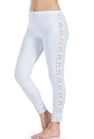 Derya Kurşun Dantel Şeritli Uzun Kadın Tayt 416