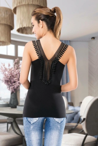 Derya Kurşun Güpür Dantelli Dekolte Atlet 141