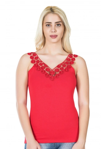 Derya Kurşun Güpürlü Kadın Tişört 268