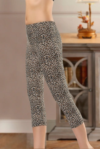 Derya Kurşun Leopar Kapri Tayt 475