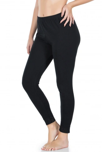 Derya Kurşun Paça Dantelli Uzun Kadın Tayt 413