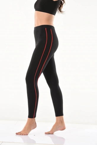 Derya Kurşun Şeritli Kadın Tayt 0592