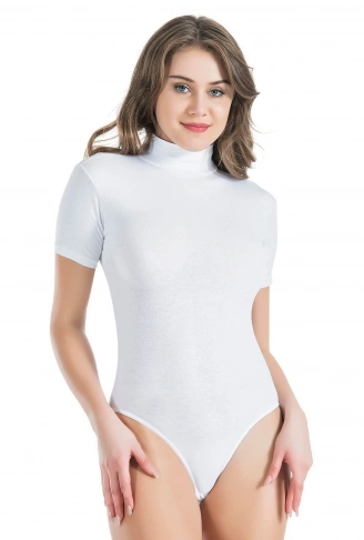 Derya Kurşun Yarım Kol Boğazlı Çıtçıtlı Kadın Body 325