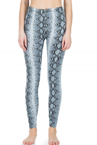 Derya Kurşun Yılan Derisi Görünümlü Uzun Kadın Tayt 444