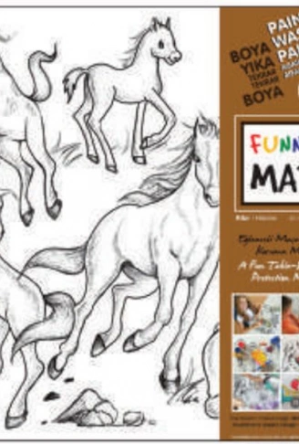 Kitap: Funny Mat -  Atlar 33,5x48cm