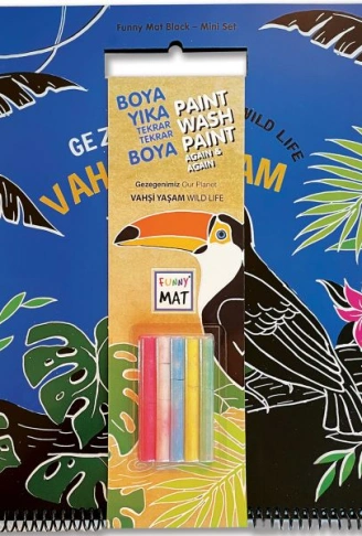 Kitap: Funny Mat Black Set Gezegenimiz Vahşi Yaşam (Tebeşirli)