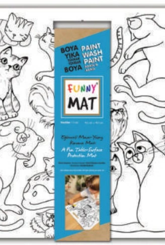 Kitap: Funny Mat - Kediler 40x40cm