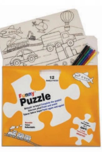 Kitap: Funny Mat Puzzle - Taşıtlar 30x40cm