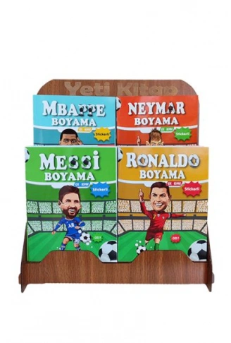 Kitap: Futbolcular Boyama Kitapları Standı (Kasa Önü  125 Kitap)