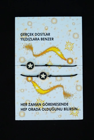 Gerçek Dostlar Yıldızlara Benzer  Arkadaş Şans Bilekliği