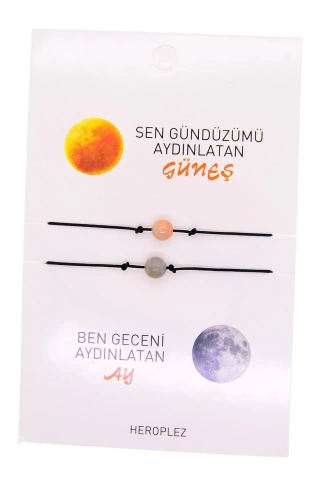 Güneş ve Ay  Arkadaş Şans Bilekliği