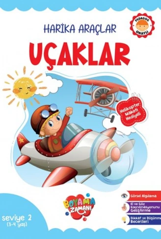 Kitap: Harika Araçlar – Uçaklar Seviye 2 (3-4 Yaş)