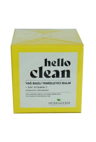 Hello Clean Yüz Dudak ve Göz için Yağ Bazlı Temizleyici Balm Saf C Vitaminli 100 ML