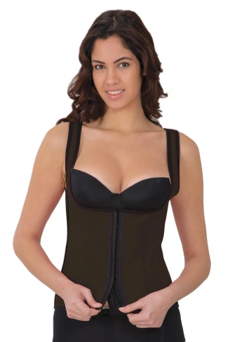 KAHVE MI 9173 Agraflı Göğsü Açık Atlet Korse