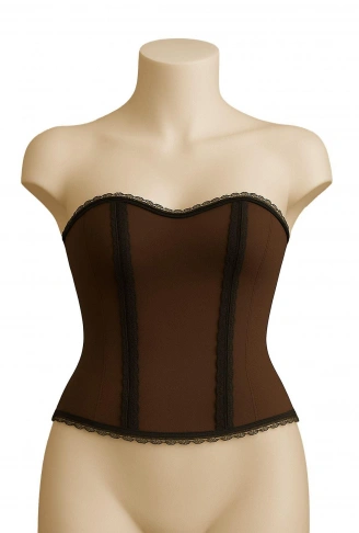 KAHVE MI Emay 9155 F Fırfırlı Terletici Büstiyer