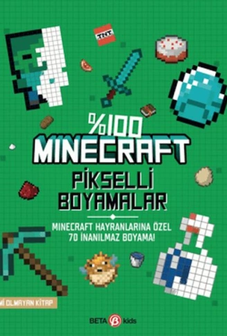 Kitap: %100 Minecraft Pikselli Boyamalar