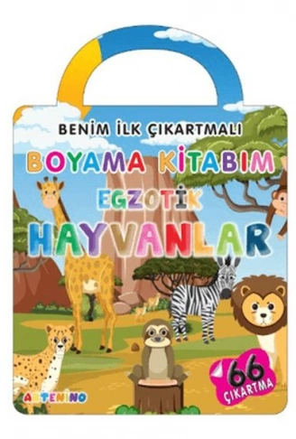 Kitap: Benim İlk Çıkartmalı Boyama Kitabım - Egzotik Hayvanlar