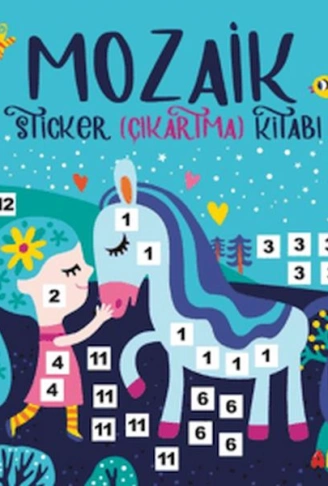 Kitap: Mozaik Sticker Çıkartma Kitabı - Turkuaz