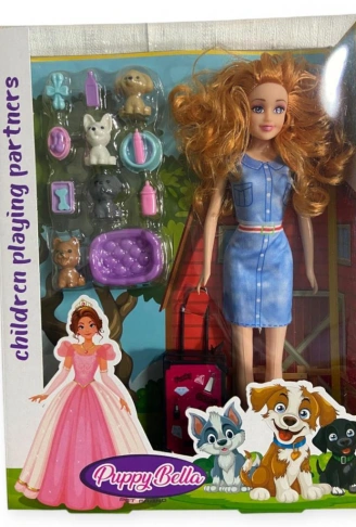 KMB927  MİNİ KÖPEK BAKIM SETİ AKSESUARLI BEBEK