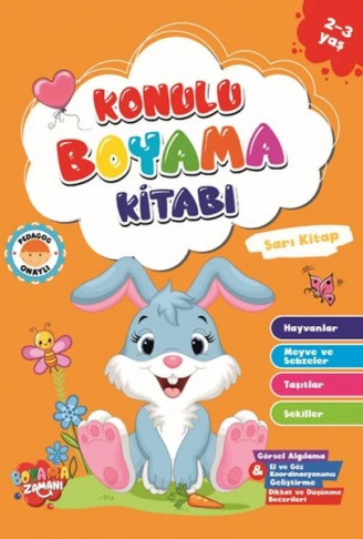 Kitap: Konulu Boyama - Sarı Kitap(2-3 Yaş)