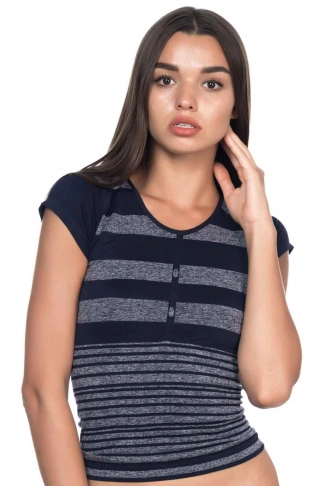 LACİVERT MI Emay 5026 Soft Seamless T Shirt