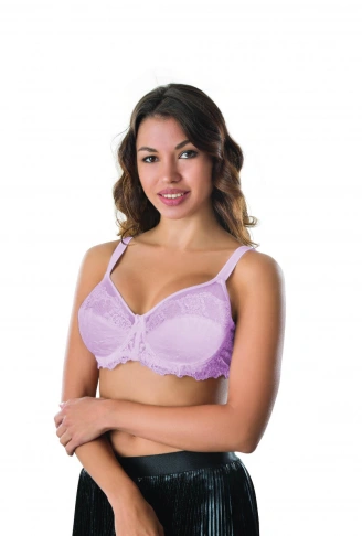 LİLA MI Emay 170 C Balenli Brode Toparlayıcı Sütyen