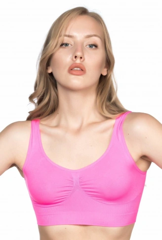 NEON FUŞYA MI Emay 4005 Soft Kalın Askı Büstiyer