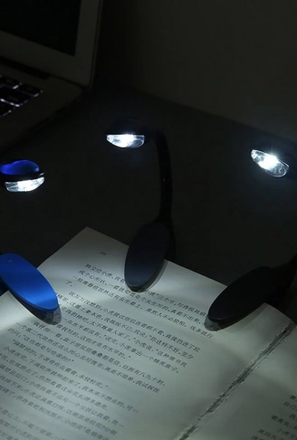 Okuma Işığı Led Booklight Kıskaçlı Pilli Model Led Işık
