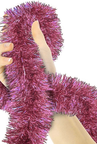 Parti İçin Sim Süs 2 Metre Uzunluk 8 cm Genişlik Pembe Renk İthal