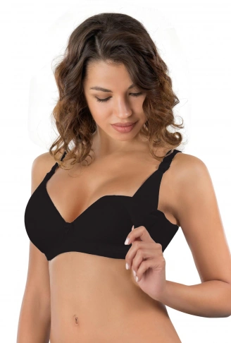 SİYAH MI Emay 166 B Balenli Pedli Emzirme Sütyen