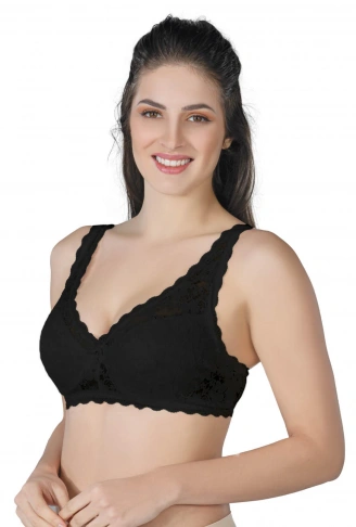 SİYAH MI Emay 188 B Pedli Dantelli Telli Toparlayıcı Sütyen