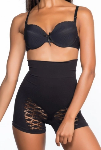SİYAH MI Emay 2064 Popo Açık Fantezi Boxer Korse