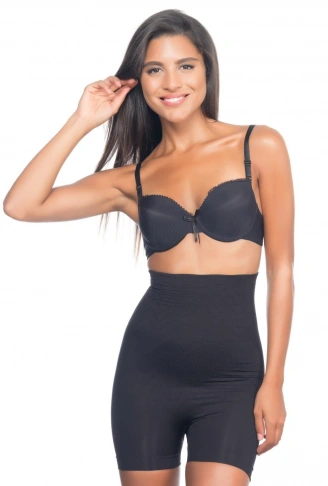 SİYAH MI Emay 2075 Yüksek Bel Desenli Double Kısa Paça Korse